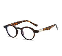 JRLLFD Round Frame Sunglasses Women Men Fashion Luxury Outdoors Driving Summer Uv400(Leopard Clear)