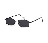 JRLLFD Small Rectangle Sunglasses Men Women Red Metal Frame Clear Lens Sun Glasses UV400 Eyeglasses,C3,One size