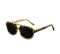 JRLLFD Sunglasses Men Metal Core Leopard Fashion Uv400(leopard gray)