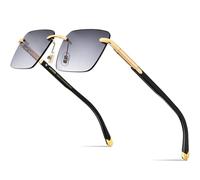 JRLLFD Sunglasses Women Rimless Men Luxury(0038 Black Gray C3)
