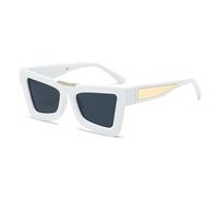 JRLLFD Sunglasses Women Vintage Men Luxury Female Uv400(white)