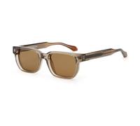 JRLLFD Thick Frame Sunglasses Fashion Men Polarized Women Uv400 Brown Leopard(4)