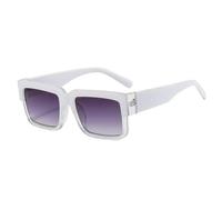 JRLLFD Two Color Frame Sunglasses Women Fashion Men Vintage Uv400 Luxury Male Female(white)
