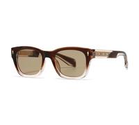 JRLLFD Uv400 Fashion Small Frame Temples Sunglasses Charm Retro(Beige)