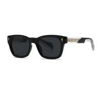 JRLLFD Uv400 Fashion Small Frame Temples Sunglasses Charm Retro(black)