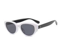 JRLLFD Vintage Classic Rivet Decoration Women Sunglasses Luxury Men Fishing Uv400(White Gray)
