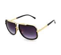 JRLLFD Vintage Metal Frame Eyewear Male Square Sunglasses Retro Red Men Retangle Shade Sun Glasses UV400,C1 purple,One size