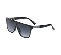 JRLLFD Vintage Oversized Square Sunglasses for Women Flat Top One Piece Glasses Female Shades, Black Doulbe Grey, One Size