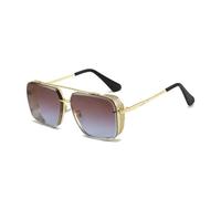 JRLLFD Vintage Punk Sunglasses for Men Steampunk Sunglasses Women Luxury Retro Fashion(4)