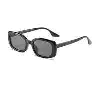 JRLLFD Vintage Rectangle Women Sunglasses Gradient Brown Rectangular Retro Men Shade Sunnies(1)