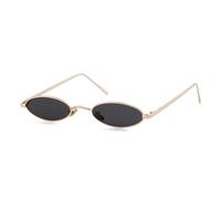JRLLFD Vintage Red Small Oval Sunglasses Men Women Round Retro Shades(C4)