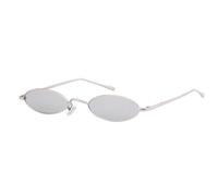 JRLLFD Vintage Red Small Oval Sunglasses Men Women Round Retro Shades(C8)