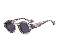 JRLLFD Vintage Small Round Sunglasses Women Men Female Fashion Luxury Uv400(stripe black)