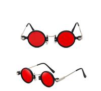 JRLLFD Vintage Sunglasses for Men Punk Women Small Frame Round(2)