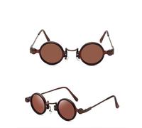JRLLFD Vintage Sunglasses for Men Punk Women Small Frame Round(4)