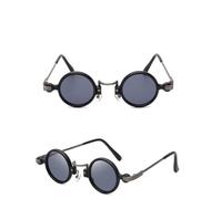 JRLLFD Vintage Sunglasses for Men Punk Women Small Frame Round(9)