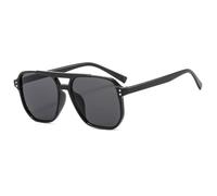 JRLLFD Vintage Sunglasses for Women Men Thick Frame Double Bridges Female Polygon Uv400(2)