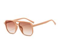 JRLLFD Vintage Sunglasses for Women Men Thick Frame Double Bridges Female Polygon Uv400(5)