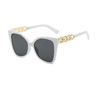 JRLLFD Vintage Sunglasses Women Gradient Color Frame Luxury Uv400(white)
