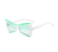 JRLLFD Vintage Sunglasses Women Luxury Irregular Retro Female Fashion Uv400(white)