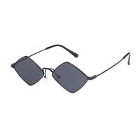JRLLFD Women's Rhombus Sunglasses Small Frame Cateye Sun Glasses for Ladies Retro Leisure Eyewear Shades Black,black,one size