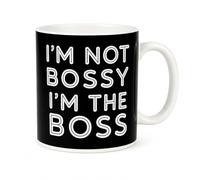 JRose Collections 900ml Giant Boss Mug - Extra Large Ceramic Coffee Mug with Double Sided Print, Funny Statement Cup “I’m Not Bossy I’m The Boss”, Jumbo Tea Mug with Gift Box