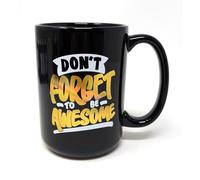 JRose Collections Don't Forget to Be Awesome Mug Cup, 400ml, Black Colour - Motivational Coffee Mug for Positivity and Daily Inspiration