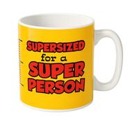JRose Collections Giant Novelty Mug 900ml - Supersized Coffee Cup for a Super Person - Extra Large Ceramic Tea Mug with Fun Measuring Scale - Humorous Gift for Home or Office JR5100