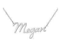 JRose Collections Identité Necklace - Megan | Personalised Name Necklace with Adjustable Chain in Gift Box by Mulberry Studios