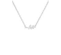 JRose Collections Identité Necklace - Olive Branch Design (Peace & Hope) | Personalised Name Necklace with Adjustable Chain in Gift Box by Mulberry Studios