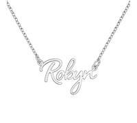JRose Collections Identité Necklace - Robyn | Personalised Name Necklace with Adjustable Chain in Gift Box by Mulberry Studios