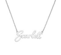 JRose Collections Identité Necklace - Scarlett | Personalised Name Necklace with Adjustable Chain in Gift Box by Mulberry Studios