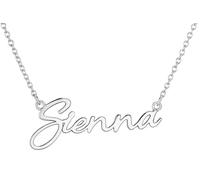 JRose Collections Identité Necklace - Sienna | Personalised Name Necklace with Adjustable Chain in Gift Box by Mulberry Studios