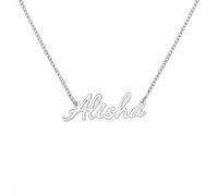 JRose Collections Identité Personalised Name Necklace - Popular Girls’ Names & Titles - Adjustable Chain in Gift Box by Mulberry Studios (Alisha)