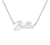 JRose Collections Identité Personalised Name Necklace - Popular Girls’ Names & Titles - Adjustable Chain in Gift Box by Mulberry Studios (Bella)