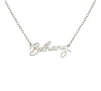 JRose Collections Identité Personalised Name Necklace - Popular Girls’ Names & Titles - Adjustable Chain in Gift Box by Mulberry Studios (Bethany)