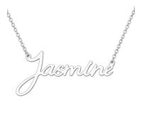 JRose Collections Identité Personalised Name Necklace - Popular Girls’ Names & Titles - Adjustable Chain in Gift Box by Mulberry Studios (Jasmine)