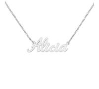 JRose Collections Identité Personalised Name Necklace - Popular Girls’ Names & Titles - Adjustable Chain in Gift Box by Mulberry Studios (Alicia)