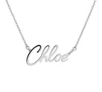 JRose Collections Identité Personalised Name Necklace - Popular Girls’ Names & Titles - Adjustable Chain in Gift Box by Mulberry Studios (Chloe)