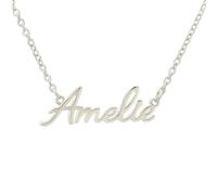 JRose Collections Identité Personalised Name Necklace - Popular Girls’ Names & Titles - Adjustable Chain in Gift Box by Mulberry Studios (Amelie)