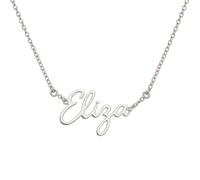 JRose Collections Identité Personalised Name Necklace - Popular Girls’ Names & Titles - Adjustable Chain in Gift Box by Mulberry Studios (Eliza)