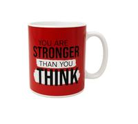 JRose Collections Jumbo Giant Mug 900ml - You are Stronger Than You Think - Motivational Quote | Oversized Red Ceramic Coffee Tea Cup | Inspirational Gift for Men Women Office Home