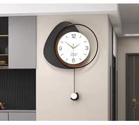 JRose Collections Modern Geometric Pendulum Wall Clock 40 x 60 cm, Silent Quartz Movement, Large Decorative Wall Clock with Abstract Frame for Living Room Hallway Office JR5161
