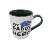 JRose Collections My Daddy is My Hero Mug - 300ml (Large & Dishwasher Safe) - Father's Day Gift or Birthday Present for Dad
