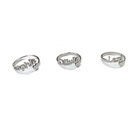 JRose Collections Personalised Name Identite Ring Adjustable Nickel-Free Jewellery with Heart & Initial Design Luxury Gift Box for Women & Girls (Darcie)