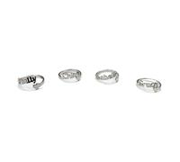 JRose Collections Personalised Name Identite Ring Adjustable Nickel-Free Jewellery with Heart & Initial Design Luxury Gift Box for Women & Girls (Esme)