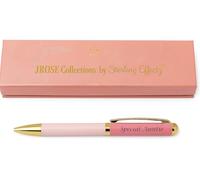JRose Collections Special Auntie Pen with Gift Box - Engraved Twist Ballpoint, Black Ink, Pink & Gold Finish - Luxury Writing Pen for Aunt Birthday, Mother’s Day, Thank You