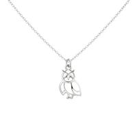 JRose Collections Sterling Silver Little Owl Pendant Necklace for Women