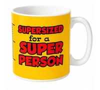 JRose Collections Supersized Giant Mug 900ml Large Ceramic Coffee Mug Double Sided Print Novelty Jumbo Cup with Measurement Scale Big Tea Mug Gift Idea Funny Office Home Use JR5100