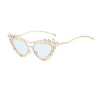 JRPAJK Luxury Double Beam Cat Eye Women Sunglasses Personality Flower Diamond Trend Men UV400